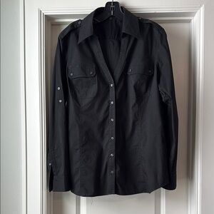 Women’s Black Buttondown Shirt